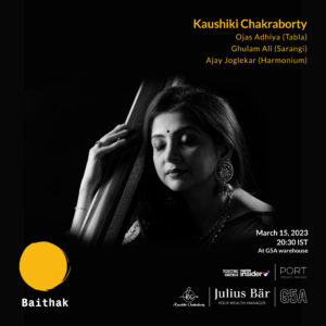 Baithak – an immersive concert with Kaushiki Chakraborty